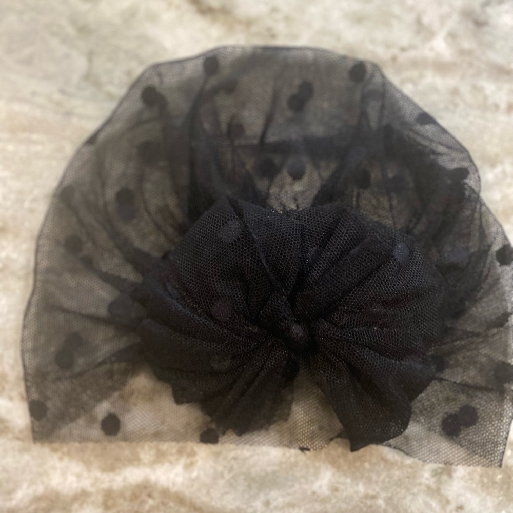 Bunny Knots size medium (1-4 years) black boho turban